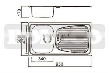 European stainless steel kitchen sinks BL-880