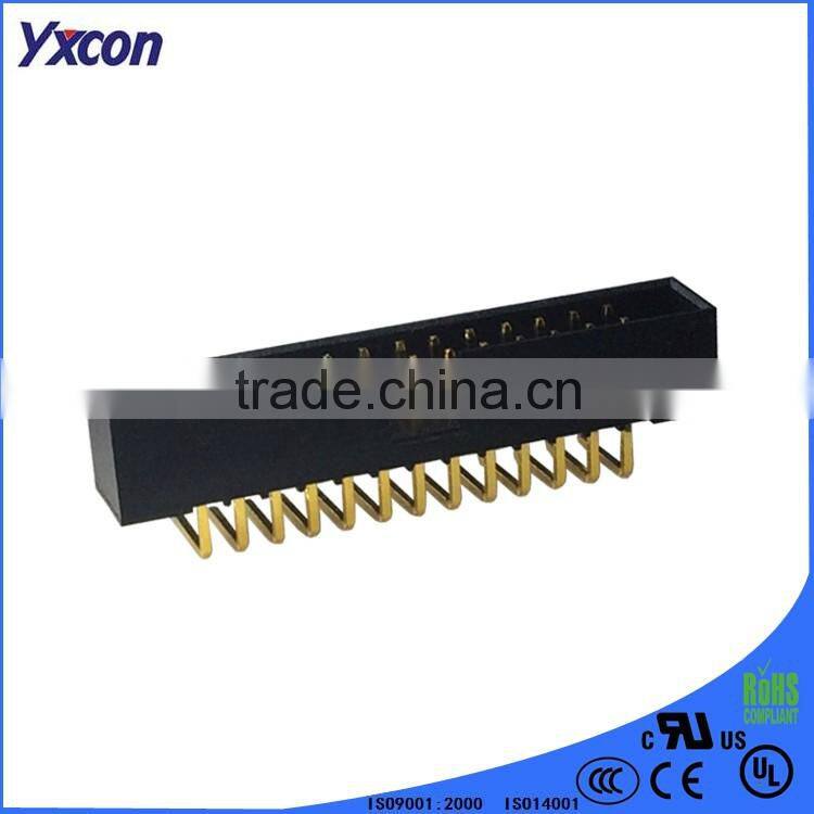 Dongguan Yxcon 2.0mm pitch dual row right angle box header connector