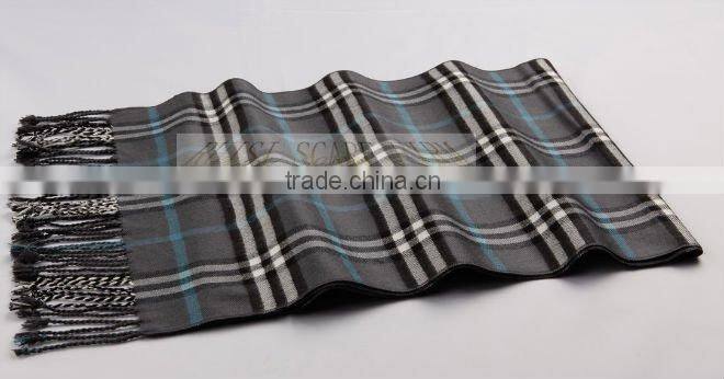 plaid man fashion cashmere scarf
