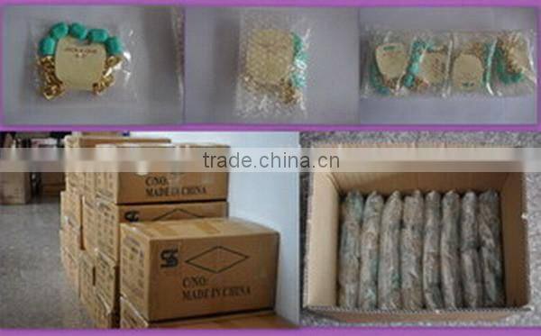 Gold bead with green bead fasion earrings