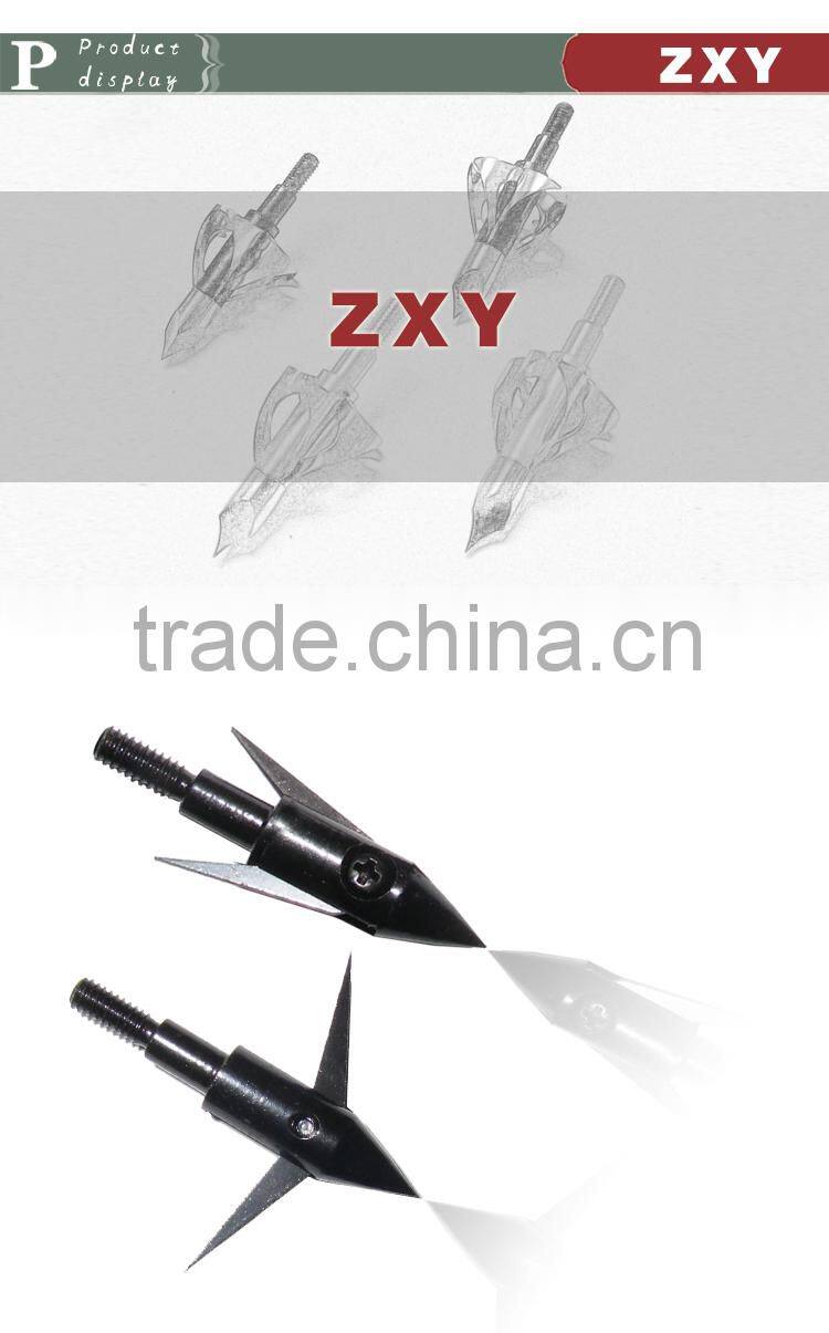 hunting fish broadheads with steel fishing arrow