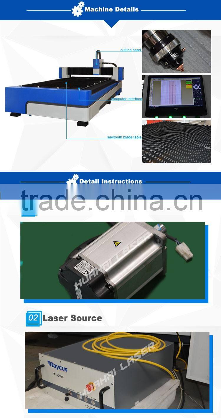 IPG / Raycus Metal Fiber Laser Cutting Machine Price 1000W Made in China