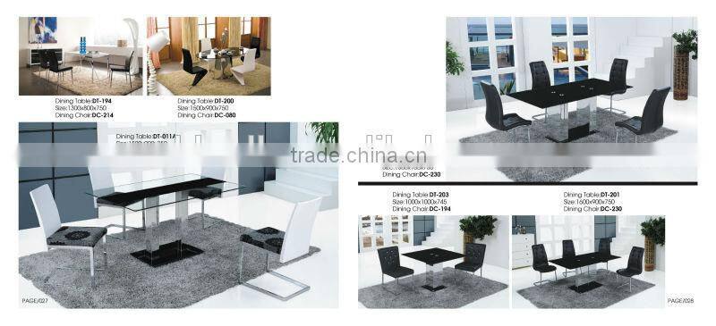 good quality modern glass dining table