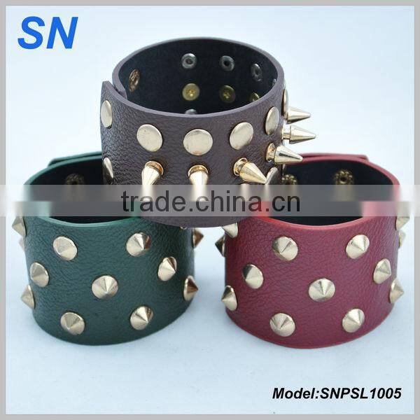 2013 hot sell genuine leather fashion diy bracelet