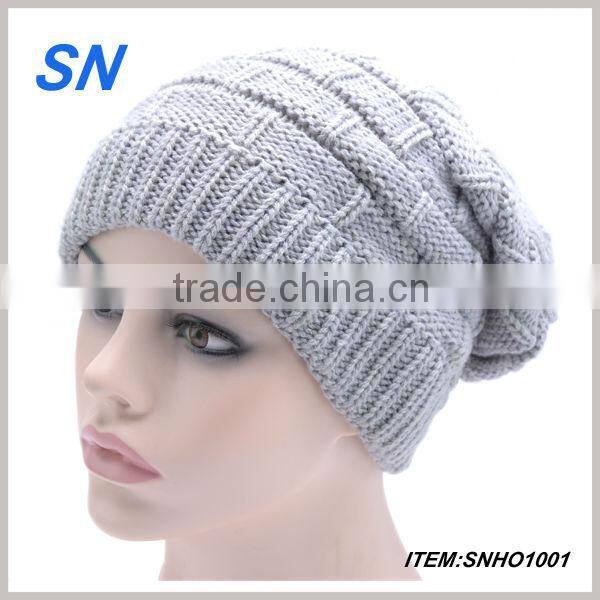 2015 new style knitted beanie women winter hat with scarf and gloves