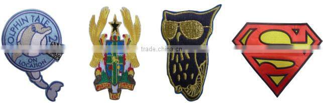 Boat car plain embroidery iron on badges