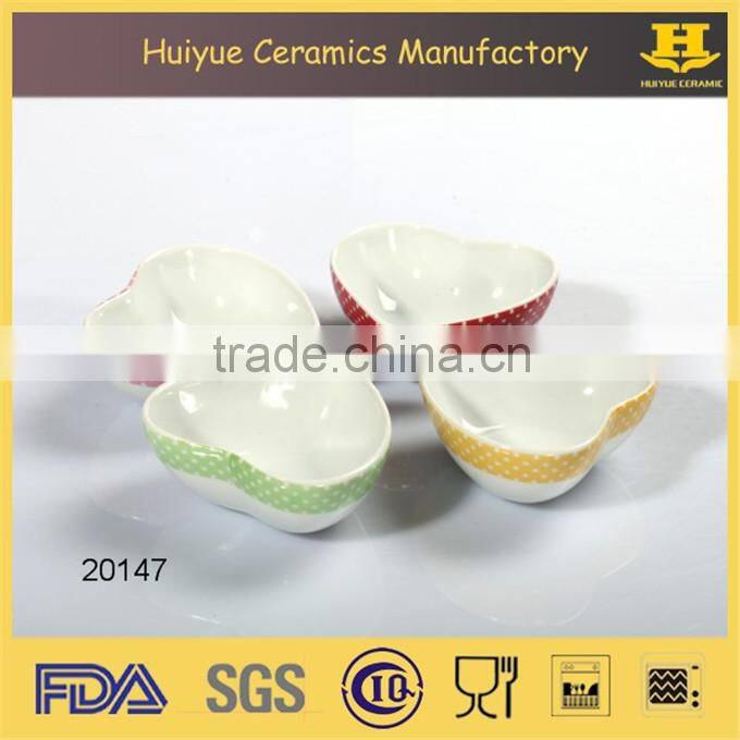 Heart Shape White Ceramic Heart Bowl