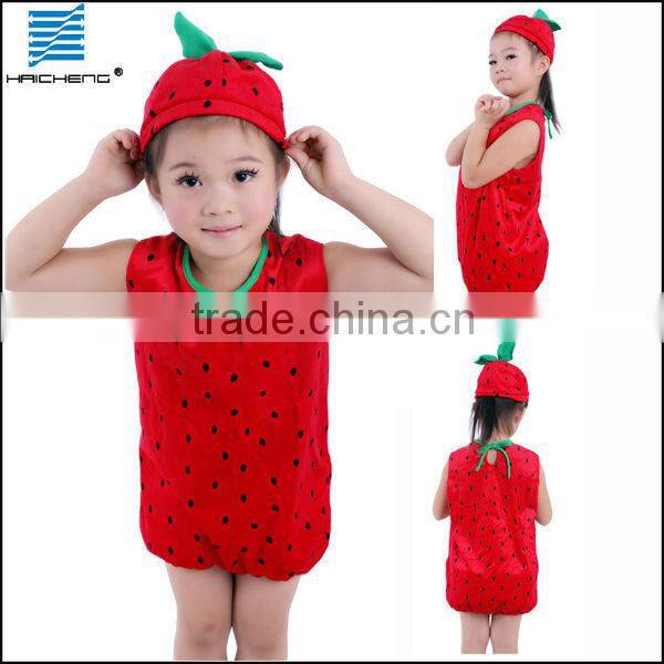 little girls fruit Strawberry costume with hat