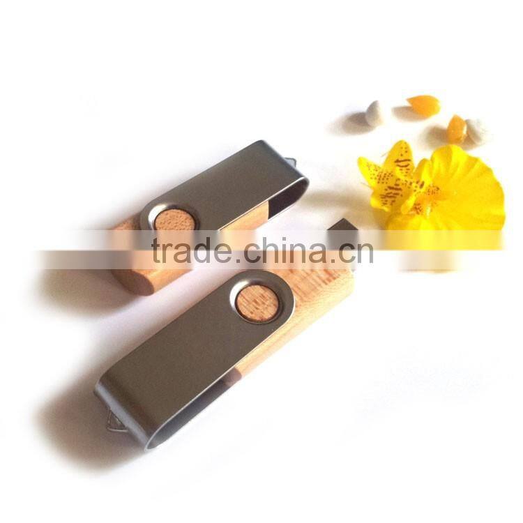 wooden swivel design usb drives,64gb 128gb wood case pendrives usb 2.0