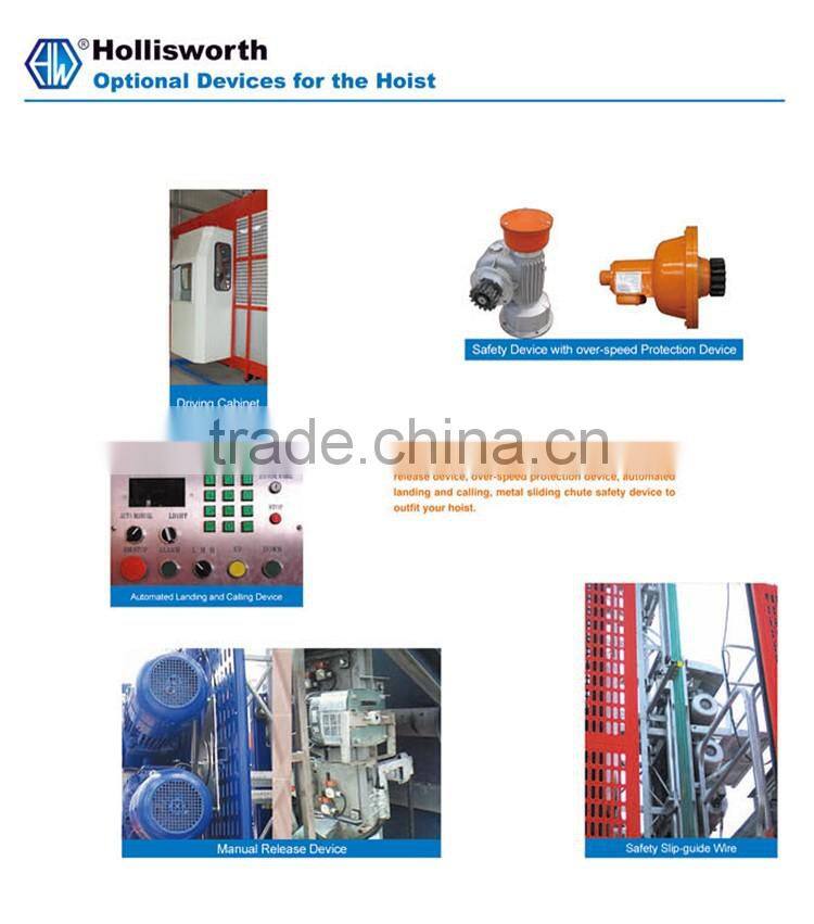 Single Double Cabin Construction Material Lifter Building Hoist SC200/200