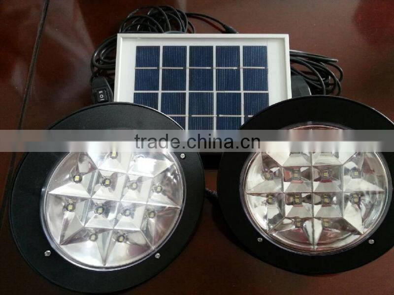 5W portable solar lighting system with FM radio music blue teeth/usb rejector/phone charge