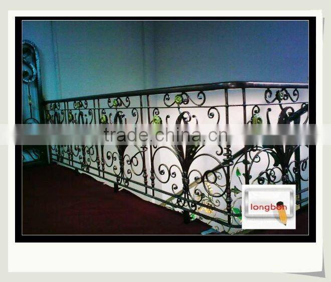 2015 elegant wrought iron metal wall handrail