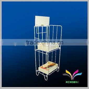 Manufacture OEM design metal lecturer stand furniture for magazine
