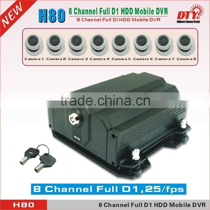 3G FULL D1 SD Card HDD mdvr 8CH H.264 with GPS tracking