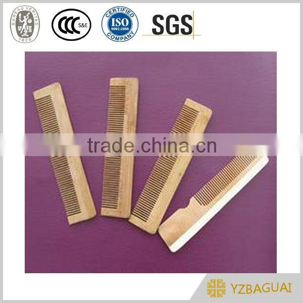 wooden hair comb with handle