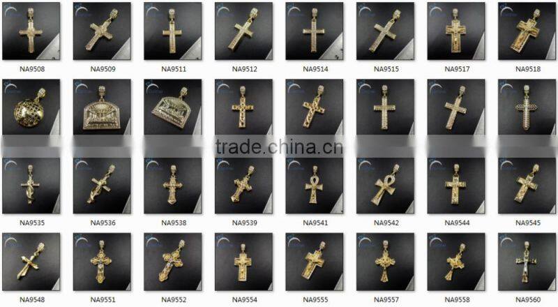 latest custom hip hop 24k gold plated charm pendants