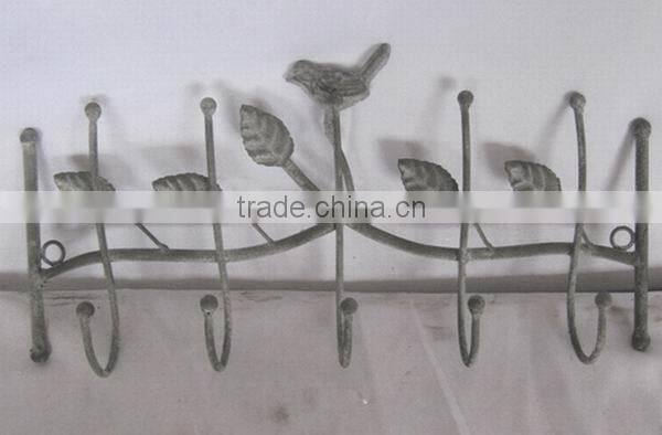Vintage garden decorative metal wall coat cloth hook