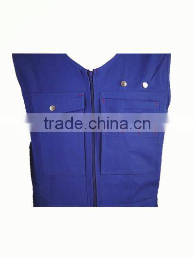 Men's Fire Retardant Sleeveless Safety Working Coverall with Multi-pockets