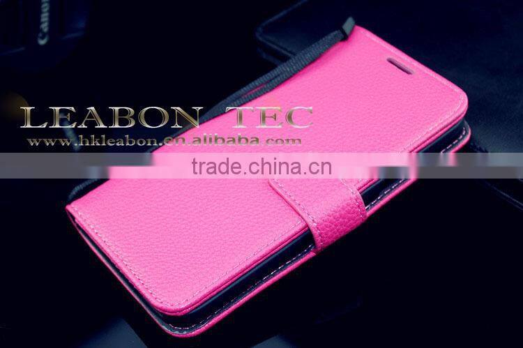 Hot Stylish Real Leather Case for samsung galaxy s5 wallet case, mobile phone case