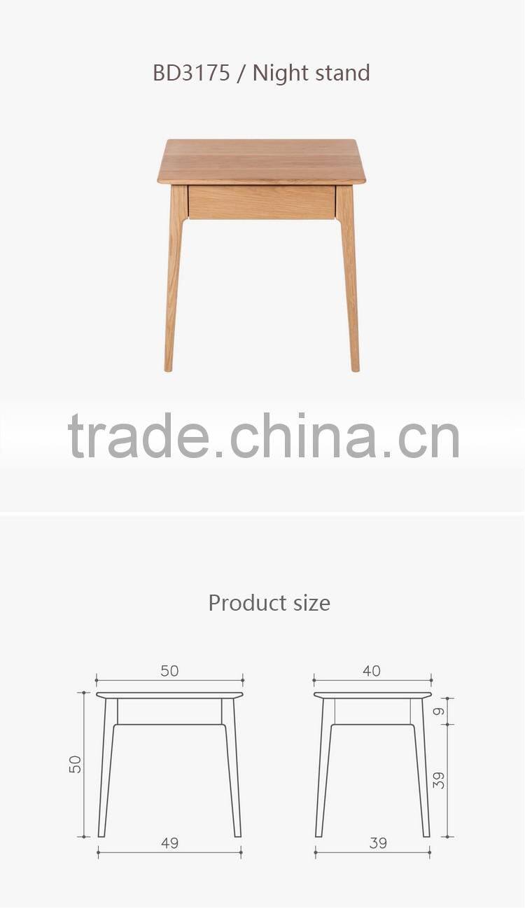 Modern design bedside wooden night stand simple side table