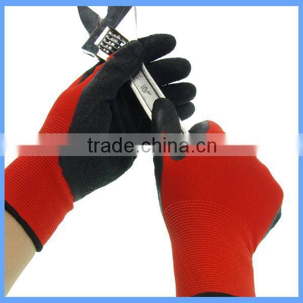 High Quality Knitted Latex Palm Coated Nylon Gloves For Glass Handling