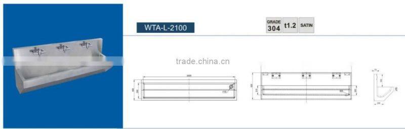 Durable Stainless Steel hospital medical Surgical Scrub sink medical hand Washing Trough with sensor tap
