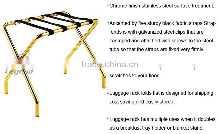 Belt Folding Baggage Shelf hotel room luggage rack