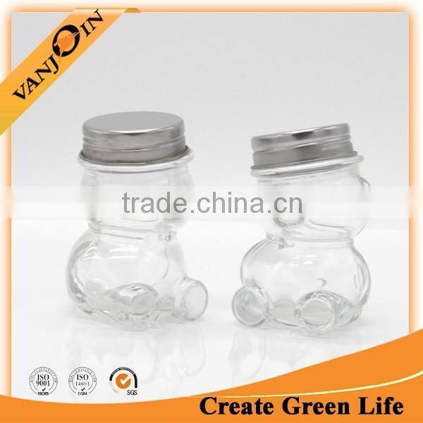 Children Favor Lovely Bear Glass Jars With Cap For Sale