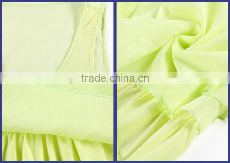 Plus size sleeveless women summer chiffon dress with low prices made in China