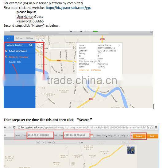 google map long battery life gps tracker/small gps vehicle locator