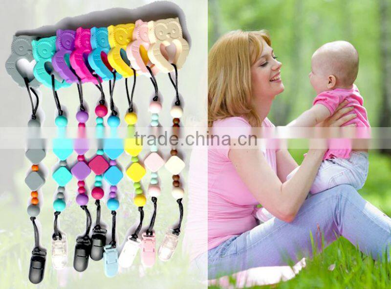 silicone teething beads for jewelry and silicone baby teether