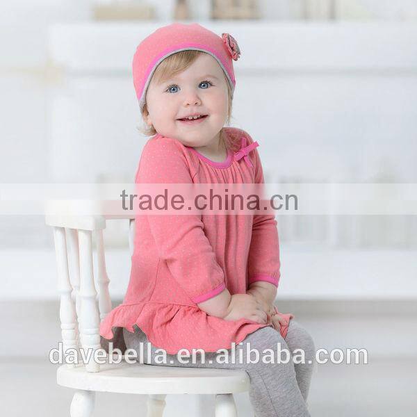 DB705 dave bella 2014 autumn cotton princess sets baby clothes kids clothing set baby chothing knitted sets