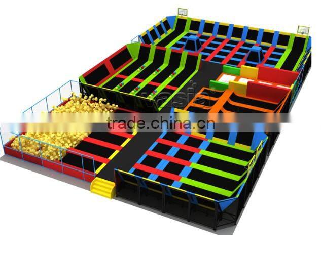 2015 children indoor playground equipment with trampoline for sale