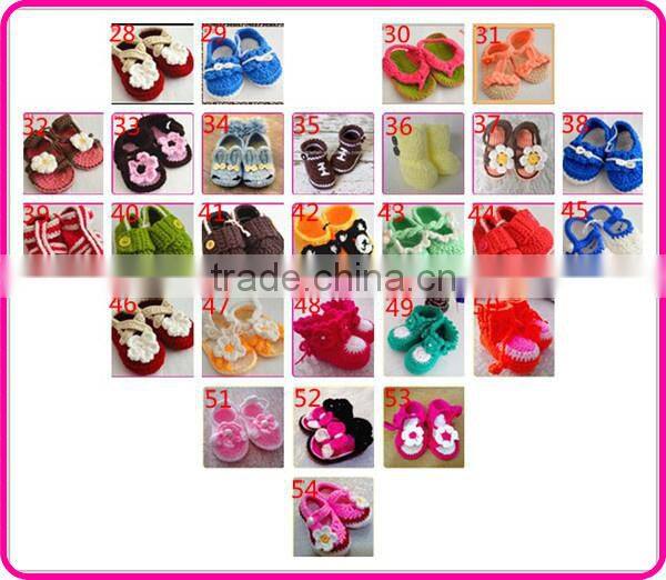 Christmas hot sale handmade winter soft crochet boot shoes for baby