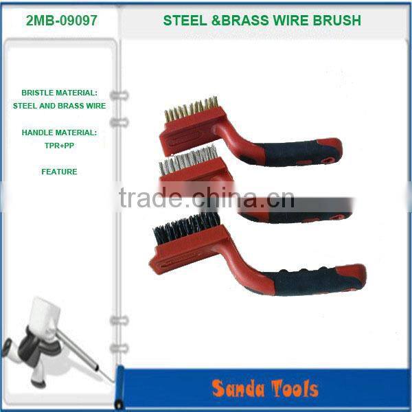 3 pcs Two-colour Flexible Rubbery Handle Brush