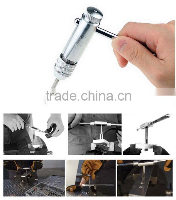 9 pcs threading tap set with t handle tap wrench