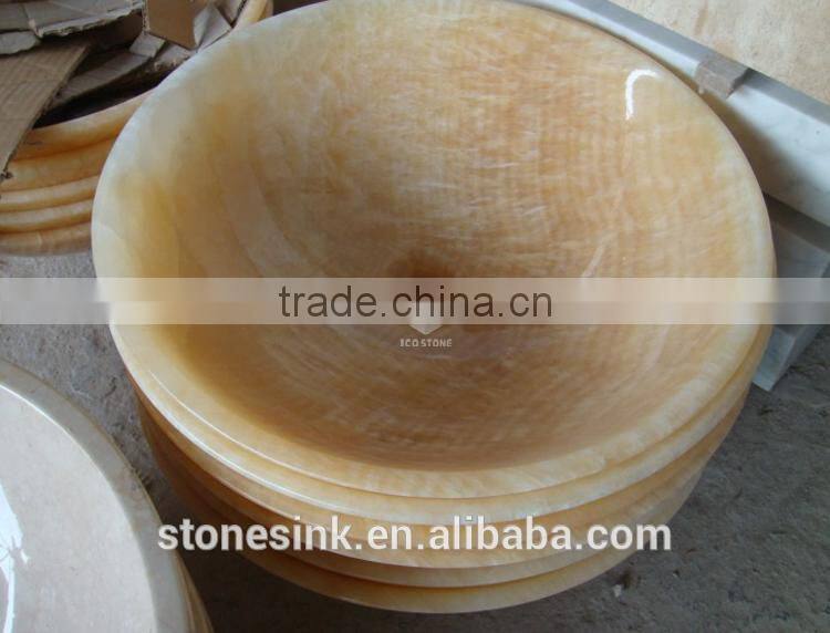 Hot selling marble round onyx basin