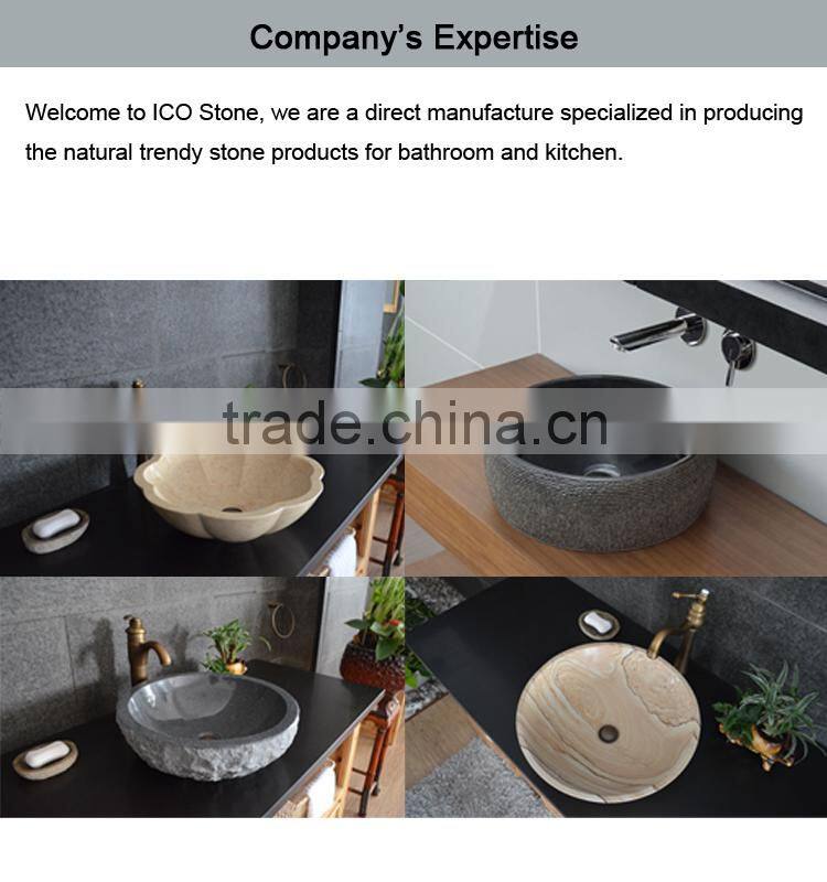 Bathroom wall-hung lavatorie bucket stone sink