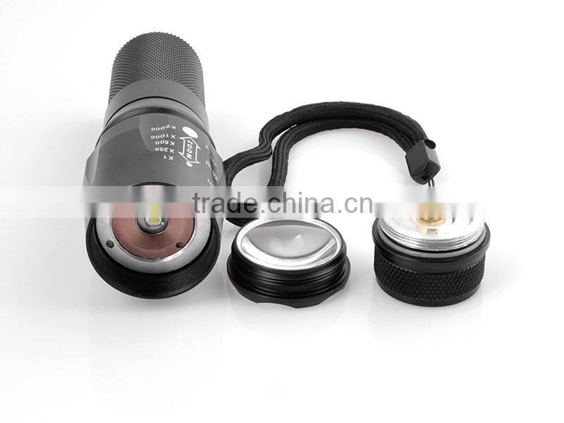 Wholesale price 5 mode T6 Led 18650 Rechargeable Aluminum Flashlight