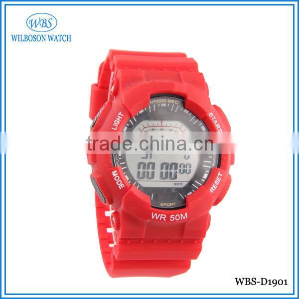 Day date function men's silicon rubber hand watch