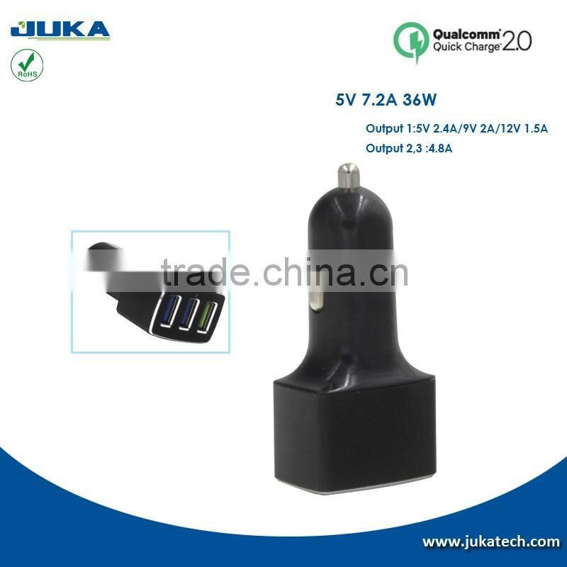 DC 12v 24v car battery charger for car use , phone car charger , car mobile charger with 3 USB