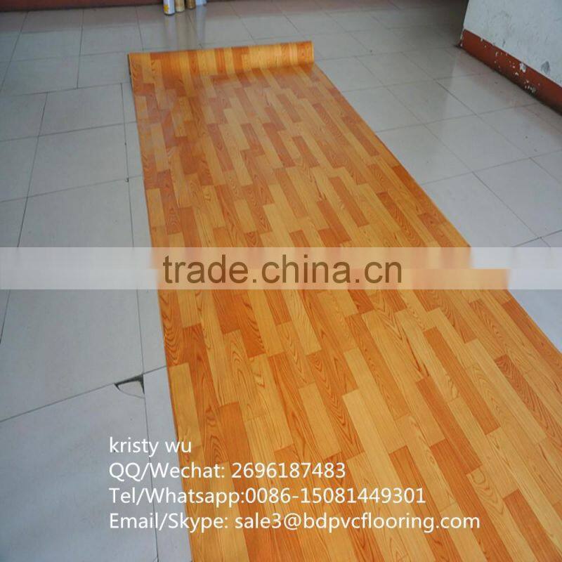 pvc wood flooring 0.35mm thickness