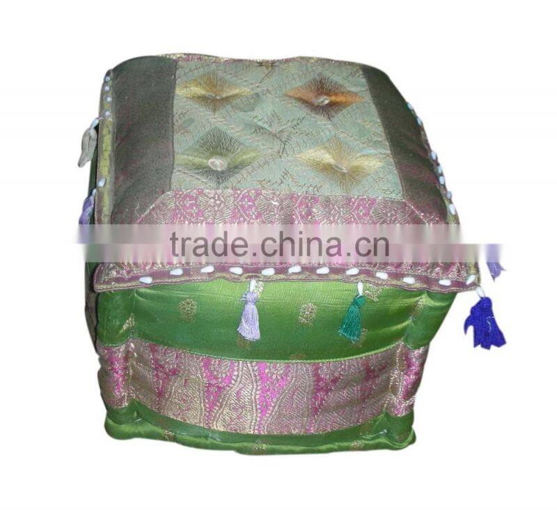 ARTHPF-9 Stool Type Round Patchwork Home Furnishing khambadia work LIving Room embroidered Poufs and ottomans Modern Designer