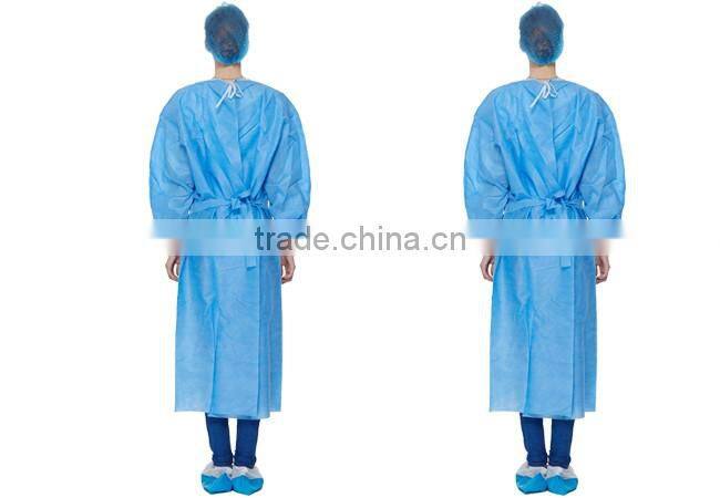 disposable coverall isolation gown with knitted cuff