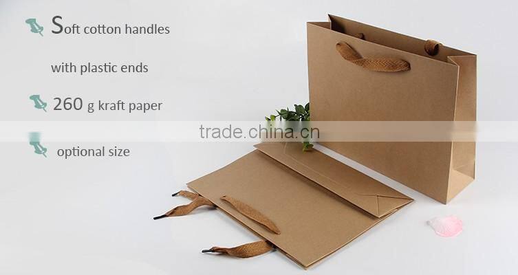customized logo printed branded paper bag with handles