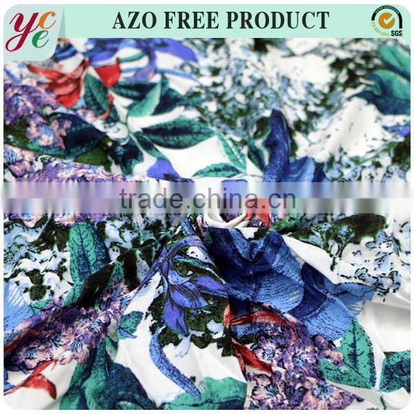 Low MOQ printing rayon floral summer dress fabric