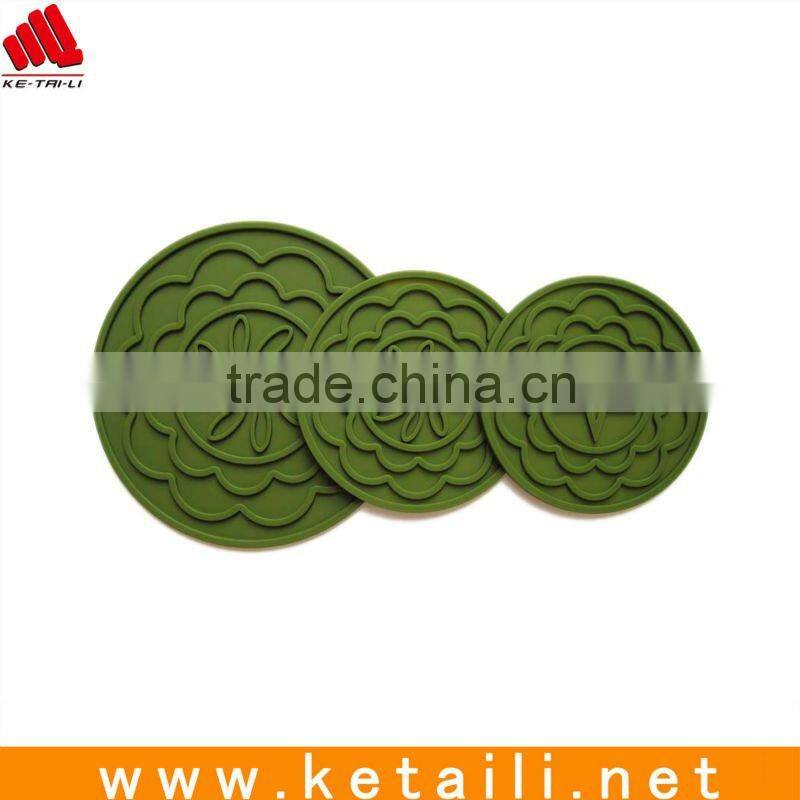 Wholesale Eco-friendly custom silicone rubber coaster!Good Price ! We are manufacture!(FDA,SGS,BV passed)