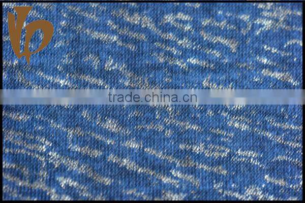 silver stamp 100% linen knitted fabric for fashion dresses