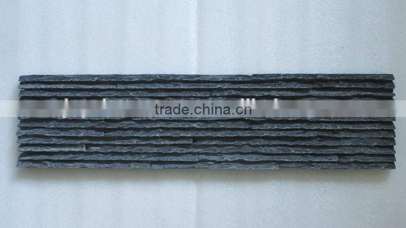 China supplier natural black thin brick stone wall cladding stone veneer siding