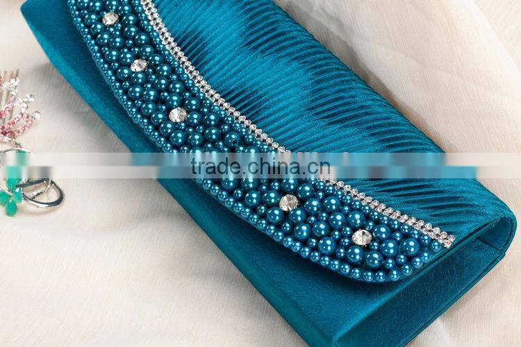 ladies beaded evening clutch bag with rhinestone